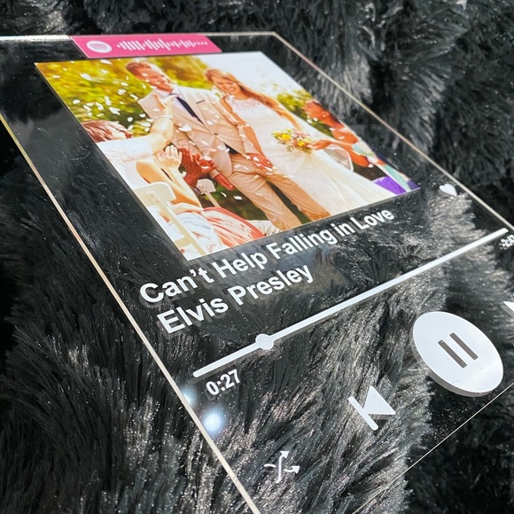 CUSTOM Song Plaque Glass Spotify Apple Music - Picture 2 of 2